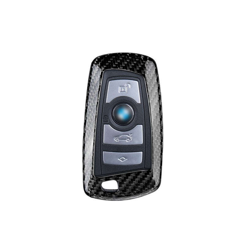 Suitable For Bmw Car Key Cover X1X5X6X3 New Three Series 7 Series Real Carbon Fiber Bag Car 530 Protective Cover - Image 3